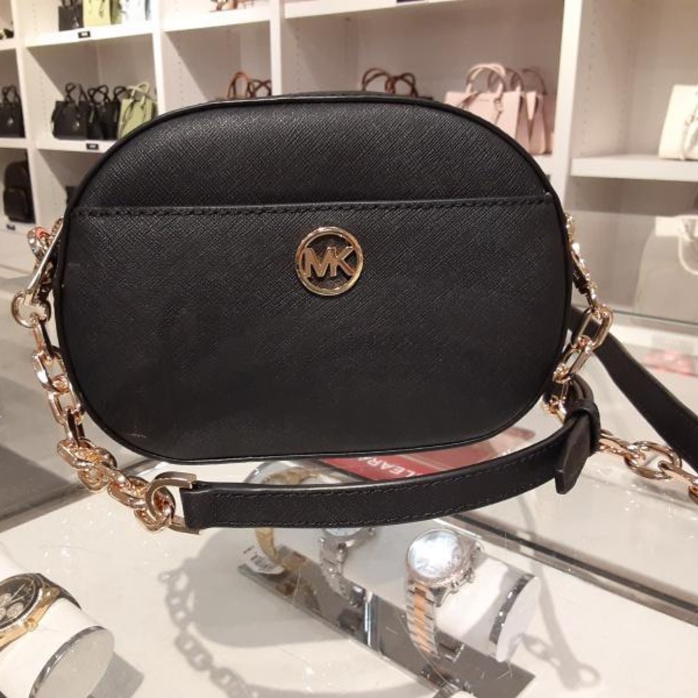 Michael Kors black oval bag